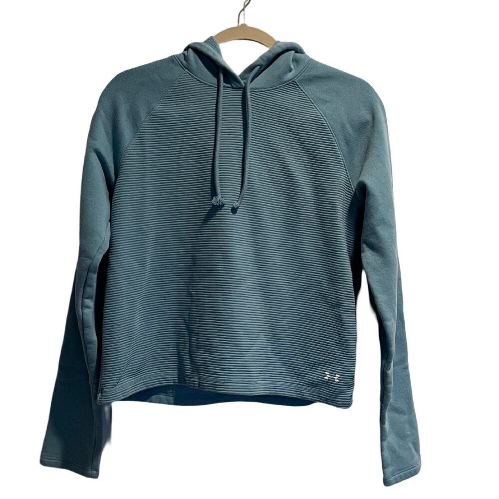 Under Armour Hoodie Womens XS Light Blue Long Sleeve Logo